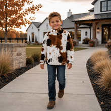 Load image into Gallery viewer, Cow Print Sherpa