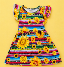 Load image into Gallery viewer, Sunflower &amp; Serape Dress