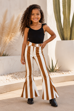 Load image into Gallery viewer, Striped Flare Denim Jeans