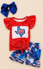 Load image into Gallery viewer, Texas Summer Shorts Set