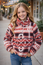 Load image into Gallery viewer, Pink Aztec Sherpa Pullover