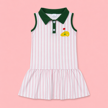 Load image into Gallery viewer, Pink Stripe Masters Inspired Golf Dress