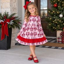 Load image into Gallery viewer, Candy Cane Christmas Dress
