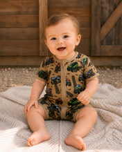 Load image into Gallery viewer, Monster Trucks Bamboo Romper