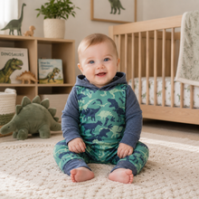 Load image into Gallery viewer, Dinosaur Hooded Romper