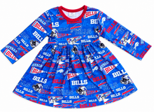 Load image into Gallery viewer, Buffalo Bills Long Sleeve Dress