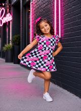 Load image into Gallery viewer, Checkered Barbie Dress