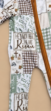 Load image into Gallery viewer, He Is Risen Bamboo Zip Romper for Baby &amp; Toddler | Christian Resurrection Outfit