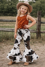 Load image into Gallery viewer, Cow Hide Double Bell Bottom Jeans