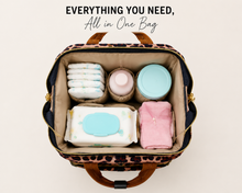 Load image into Gallery viewer, Leopard Backpack Diaper Bag