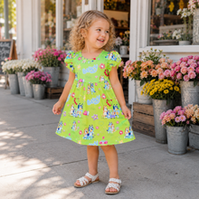 Load image into Gallery viewer, Floral Bluey Dress
