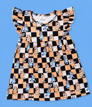 Load image into Gallery viewer, Checkered Bluey Dress