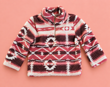 Load image into Gallery viewer, Pink Aztec Sherpa Pullover