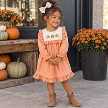 Load image into Gallery viewer, Embroidered Ruffle Pumpkin Dress
