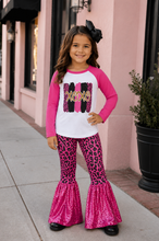 Load image into Gallery viewer, XOXO Pink Leopard Sequin Bell Set