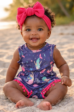 Load image into Gallery viewer, Mermaid Pom Pom Romper