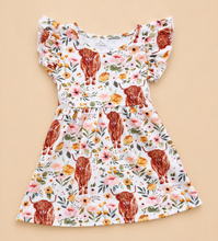 Load image into Gallery viewer, Highland Cow Dress