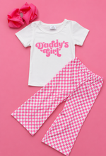 Load image into Gallery viewer, Daddy’s Girl Pink Checkered Wide Leg Pants Set for Girls
