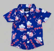 Load image into Gallery viewer, Boys Baseball Texas Rangers Button Up Shirt | Game Day Boutique Outfit
