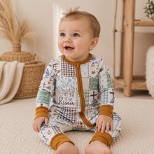Load image into Gallery viewer, He Is Risen Bamboo Zip Romper for Baby &amp; Toddler | Christian Resurrection Outfit