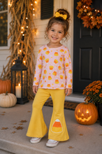 Load image into Gallery viewer, Candy Corn Flare Pants Set