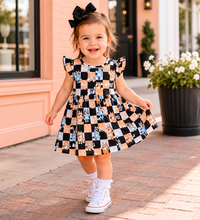 Load image into Gallery viewer, Checkered Bluey Dress