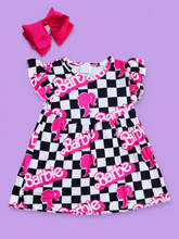 Load image into Gallery viewer, Checkered Barbie Dress