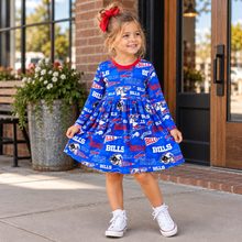 Load image into Gallery viewer, Buffalo Bills Long Sleeve Dress
