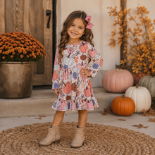 Load image into Gallery viewer, Boho Fall Pumpkin Dress