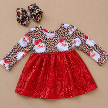 Load image into Gallery viewer, Santa Sequin Dress
