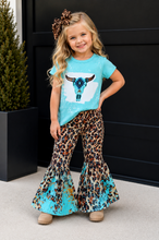 Load image into Gallery viewer, Turquoise Skull Leopard Bell Set
