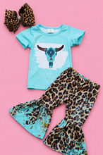 Load image into Gallery viewer, Turquoise Skull Leopard Bell Set