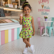 Load image into Gallery viewer, Ice Cream Skort Set