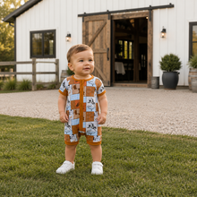 Load image into Gallery viewer, Carhartt Cowboy Zippered Bamboo Romper