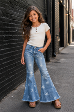 Load image into Gallery viewer, Girls Star Flare Jeans