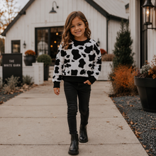 Load image into Gallery viewer, Cow Print Sweater