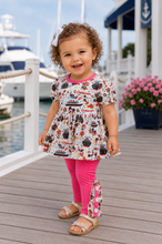 Load image into Gallery viewer, Disney Cruise Inspired Peplum &amp; Icing Legging Set - Castaway Cay Edition