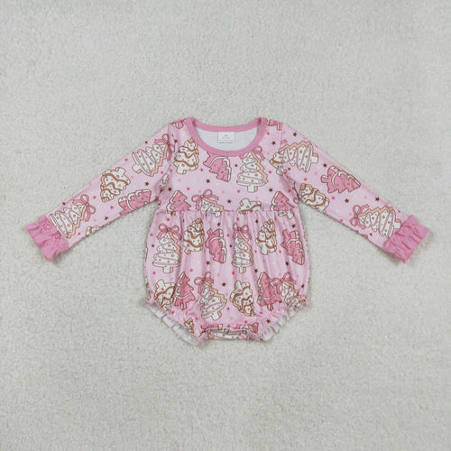 Pink Christmas Cakes Bubble Romper