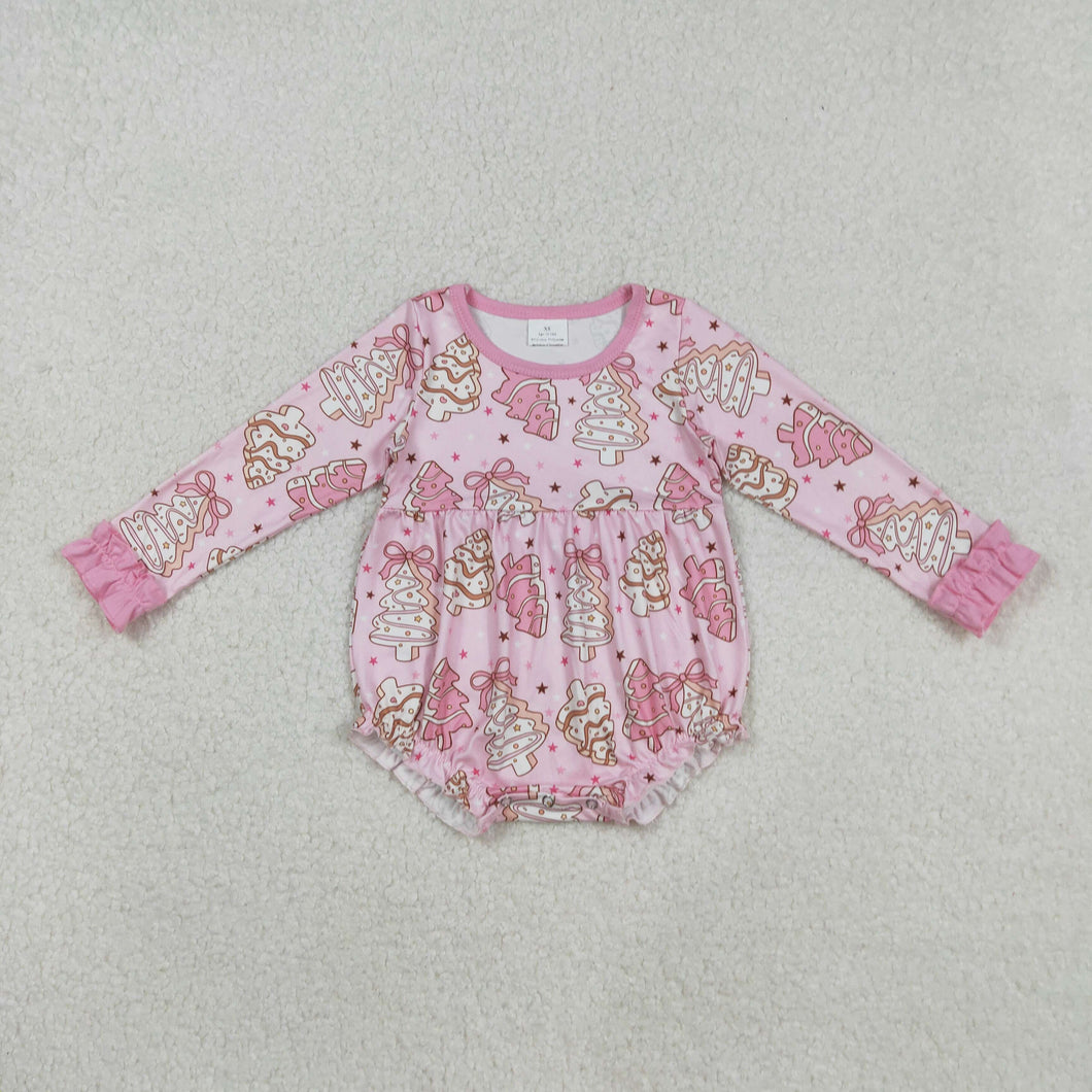 Pink Christmas Cakes Bubble Romper