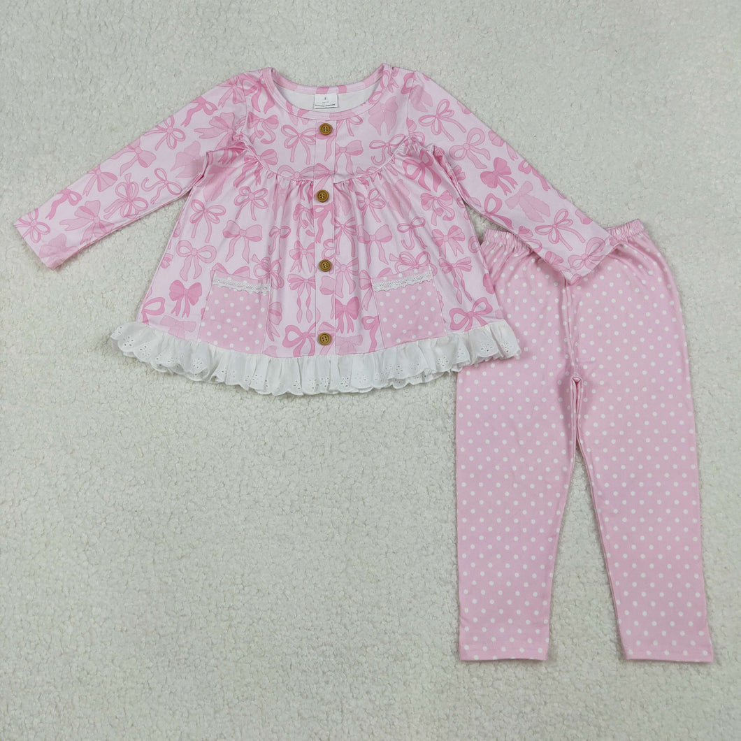Pink Bows Legging Set