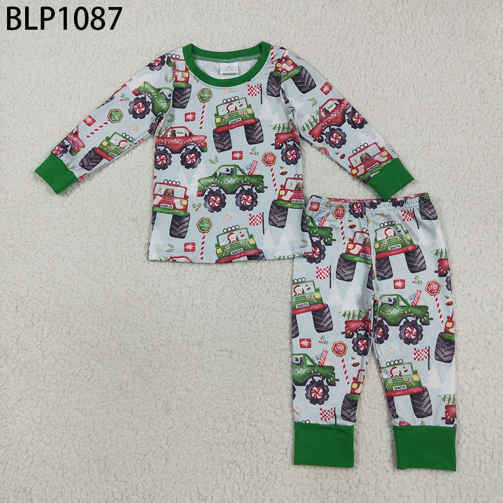 Christmas Monster Trucks Pajama Set