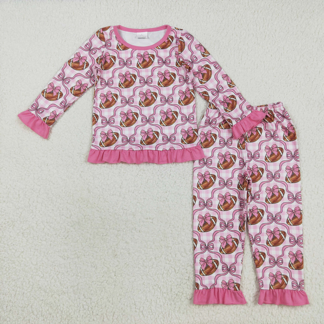 Pink Football Pajama Set