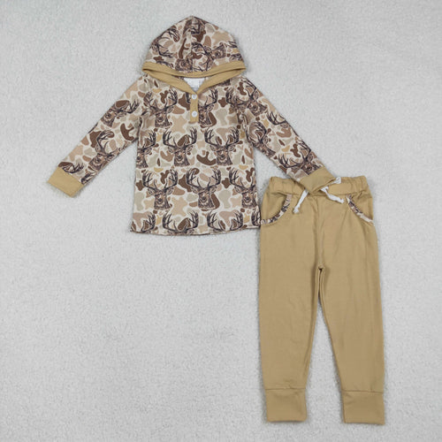 Camo Deer Hoodie Set