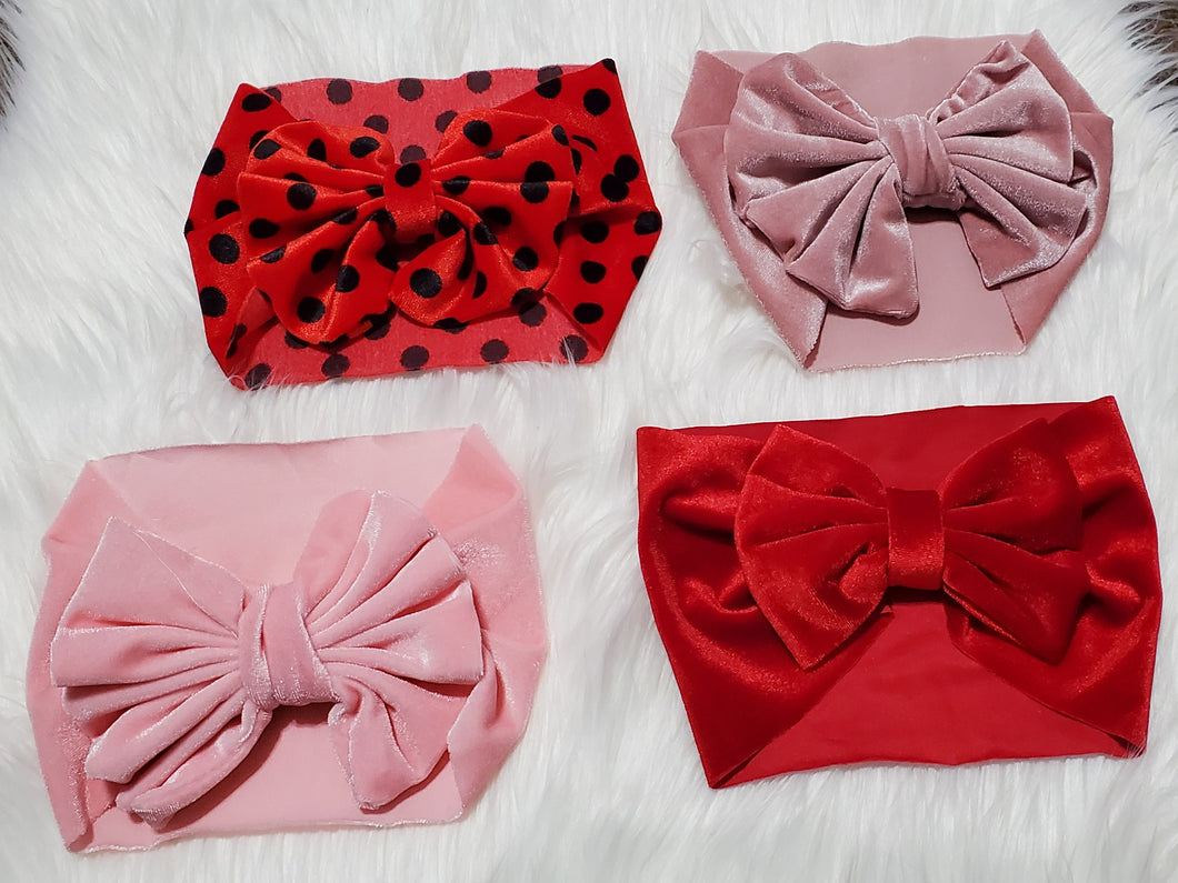 Pinks & Red Velvet Headwraps