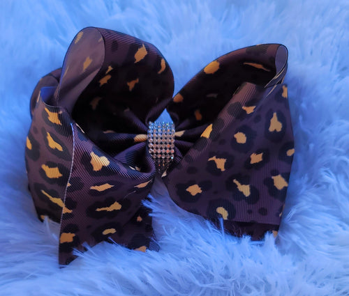 Chocolate Leopard Bow