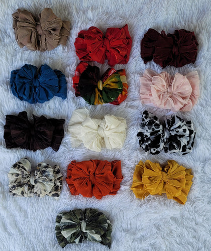 In Awe Ruffled Headwrap Bows