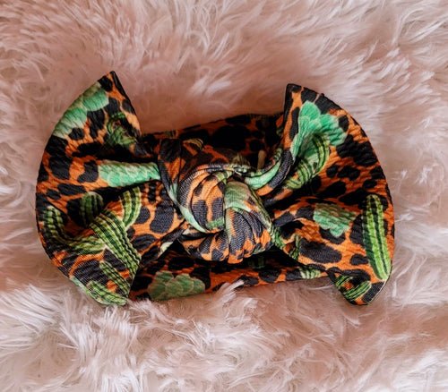 Leopard and Cactus Bow