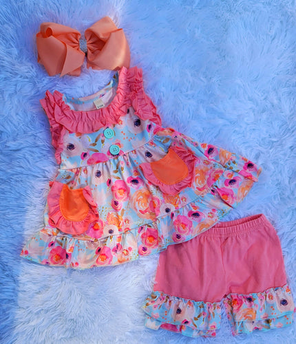 Poppy Ruffled Shorts Set