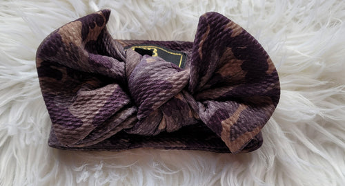 Camo Knot Headwrap Bow