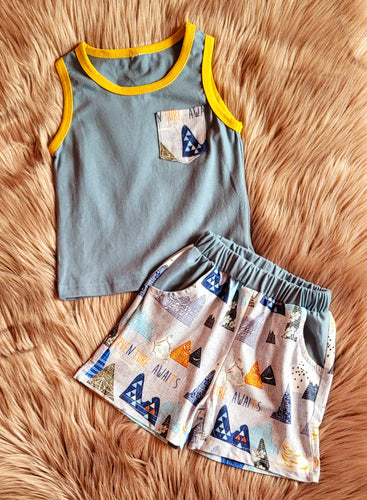 Mountains Shorts Set